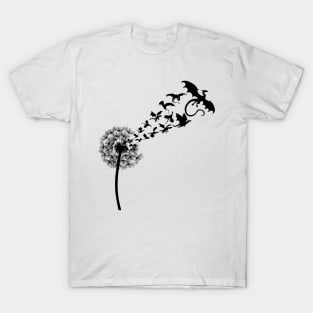 Dandelion Dragons Soar Free T-Shirt